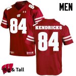 Men's Wisconsin Badgers NCAA #84 Lance Kendricks Red Authentic Under Armour Big & Tall Stitched College Football Jersey TO31Z83TH